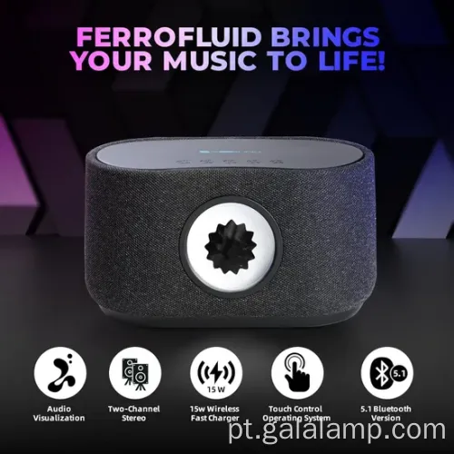 Visualizador de som Ferrofluid sincronizado com ritmo musical